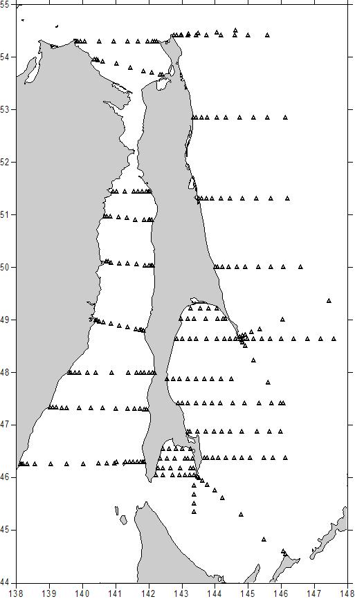 Схема стандартных океанографических разрезов